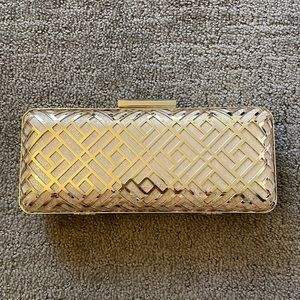 Small Gold Clutch with Geometric Designs